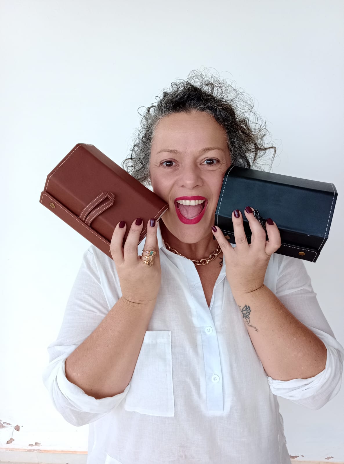 Organizador 3 Lugares em Couro Sintético – Compacto, Elegante e Funcional