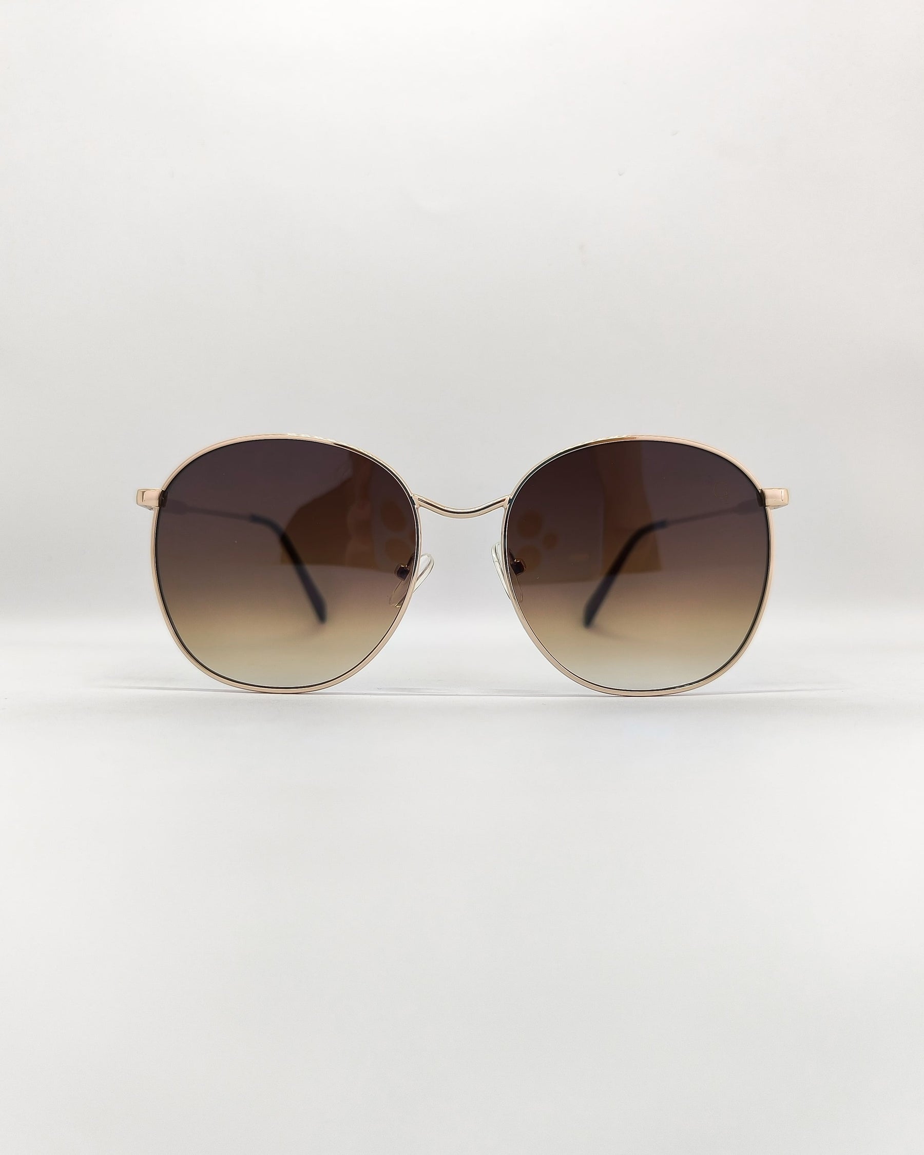 Óculos de Sol Feminino Quadrado Grande em Metal Dourado – Gloss