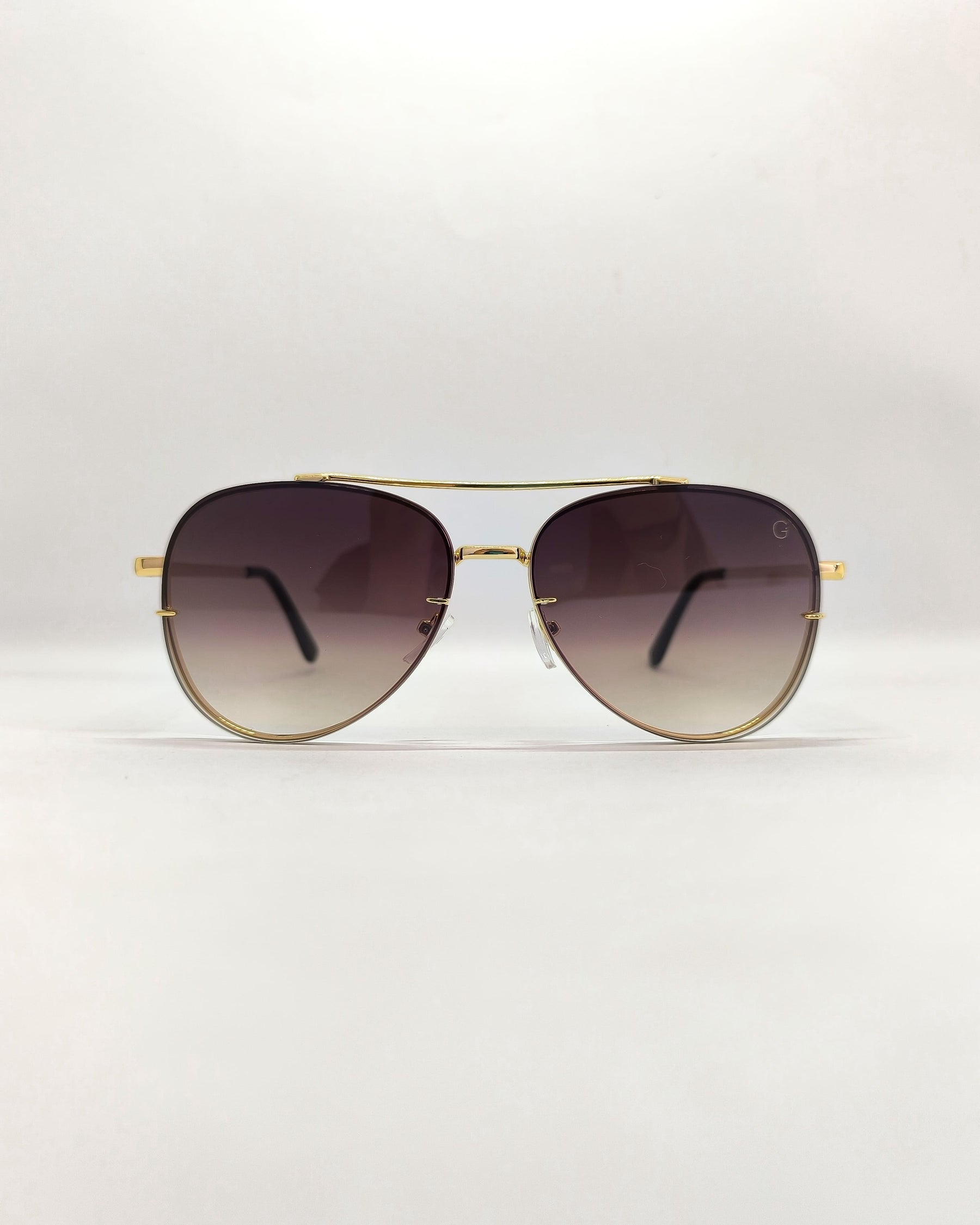 Óculos de Sol Feminino Aviador em Metal Dourado – Gloss