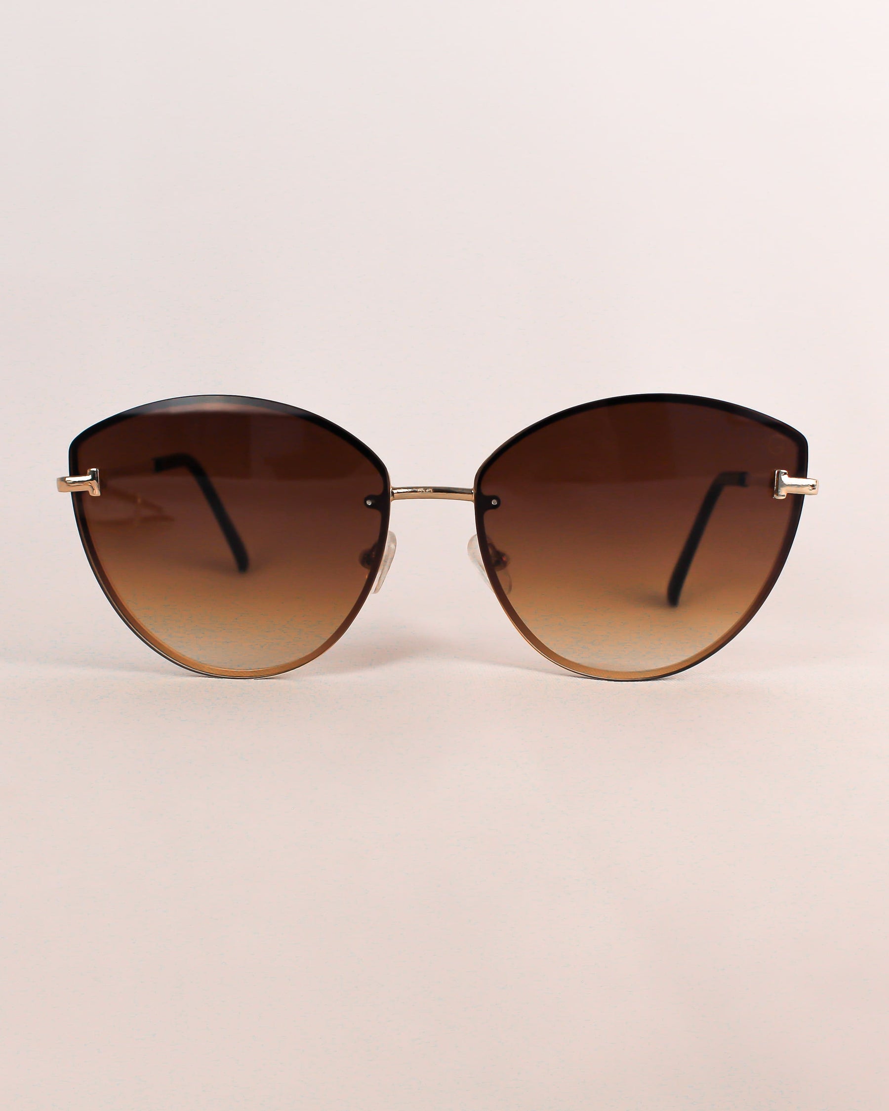 Óculos de Sol Feminino Gatinho sem Armação com Lente Marrom/ Cinza Premium - Gloss Eyewear