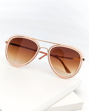 Óculos de Sol Feminino Aviador em Metal e Acetato Premium – Gloss Eyewear