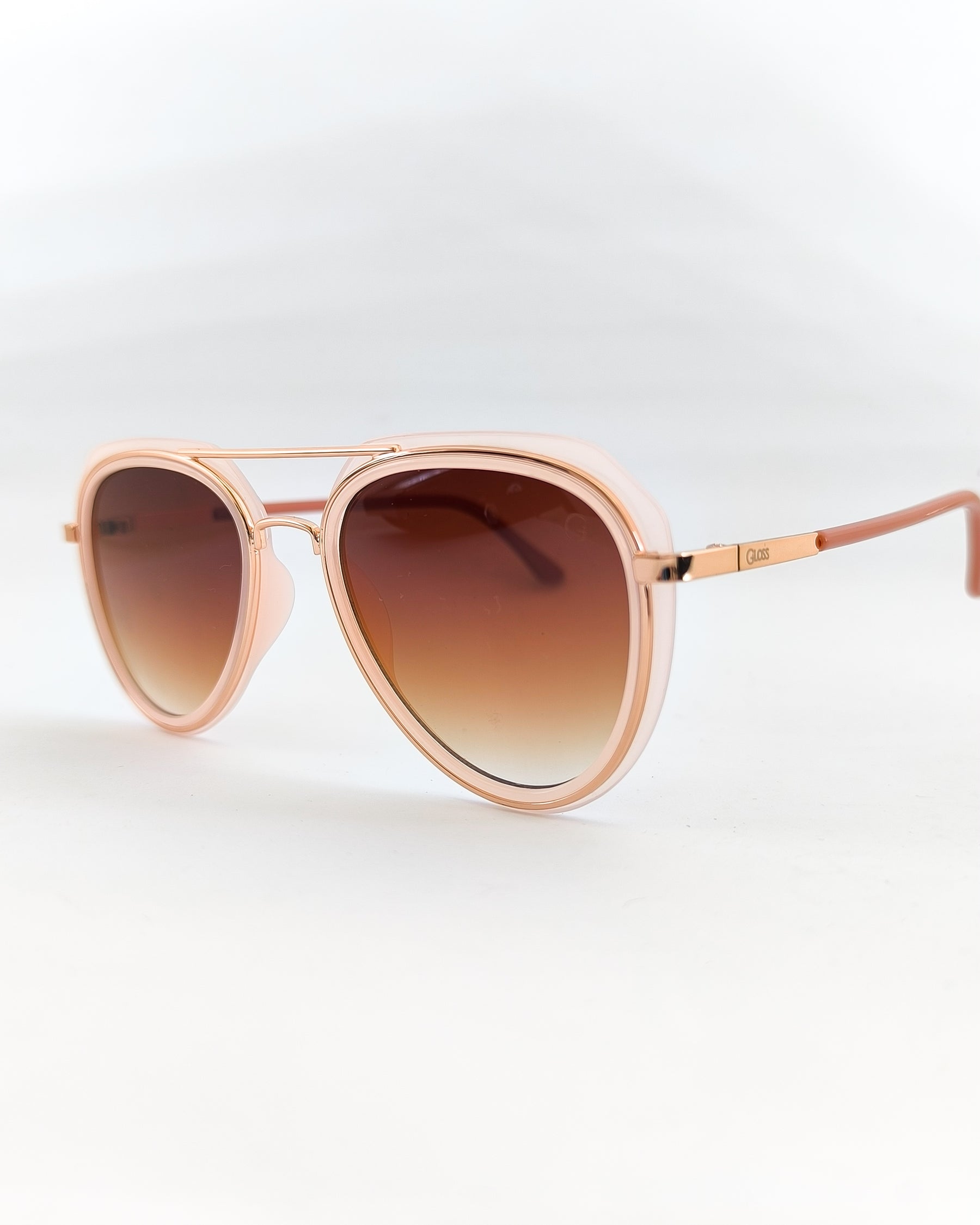 Óculos de Sol Feminino Aviador em Metal e Acetato Premium – Gloss Eyewear