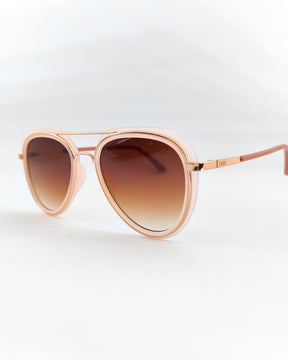 Óculos de Sol Feminino Aviador em Metal e Acetato Premium – Gloss Eyewear