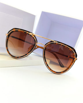 Óculos de Sol Feminino Aviador em Metal e Acetato Premium – Gloss Eyewear