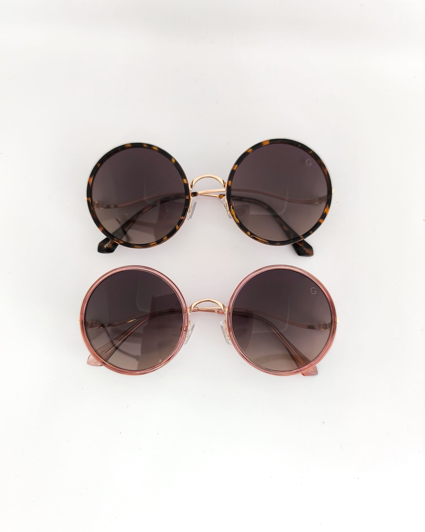 Óculos de Sol Redondo Grande em Metal – Gloss