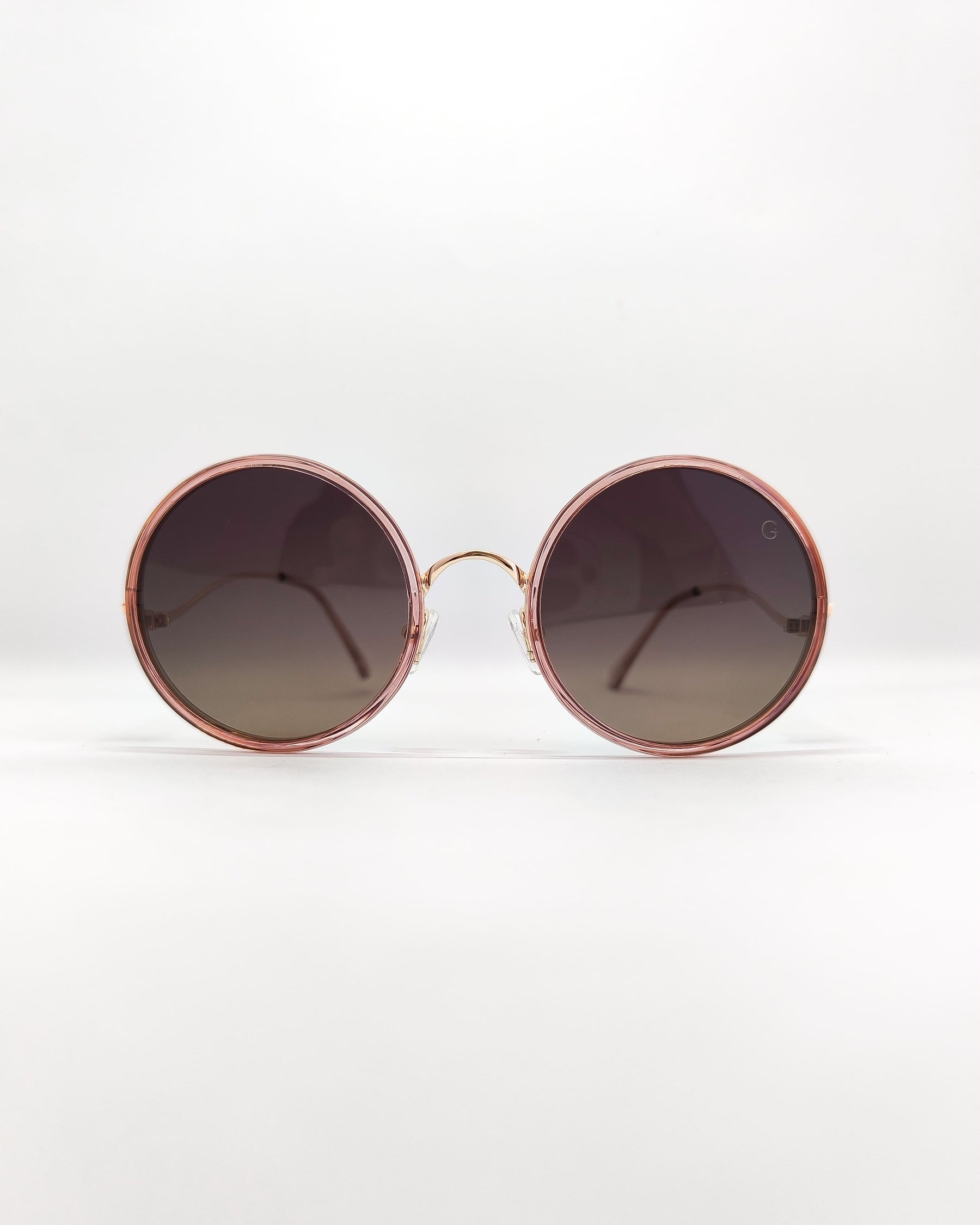 Óculos de Sol Redondo Grande em Metal – Gloss