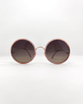 Óculos de Sol Redondo Grande em Metal – Gloss