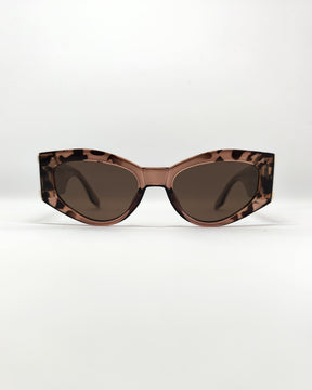 Óculos de Sol Feminino Slim Animal Print Rosé em Acetato – Elegância Moderna com Personalidade