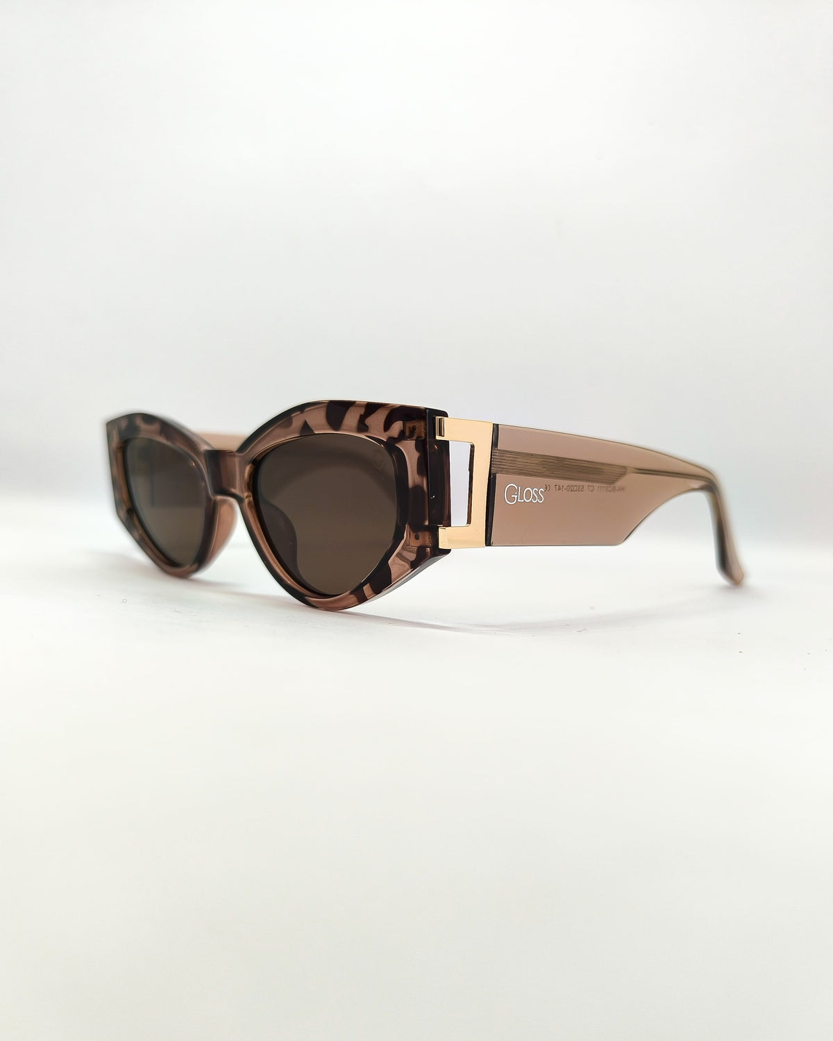 Óculos de Sol Feminino Slim Animal Print Rosé em Acetato – Elegância Moderna com Personalidade