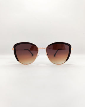 Óculos de Sol Feminino Gatinho Grande em Metal – Elegância Degradê