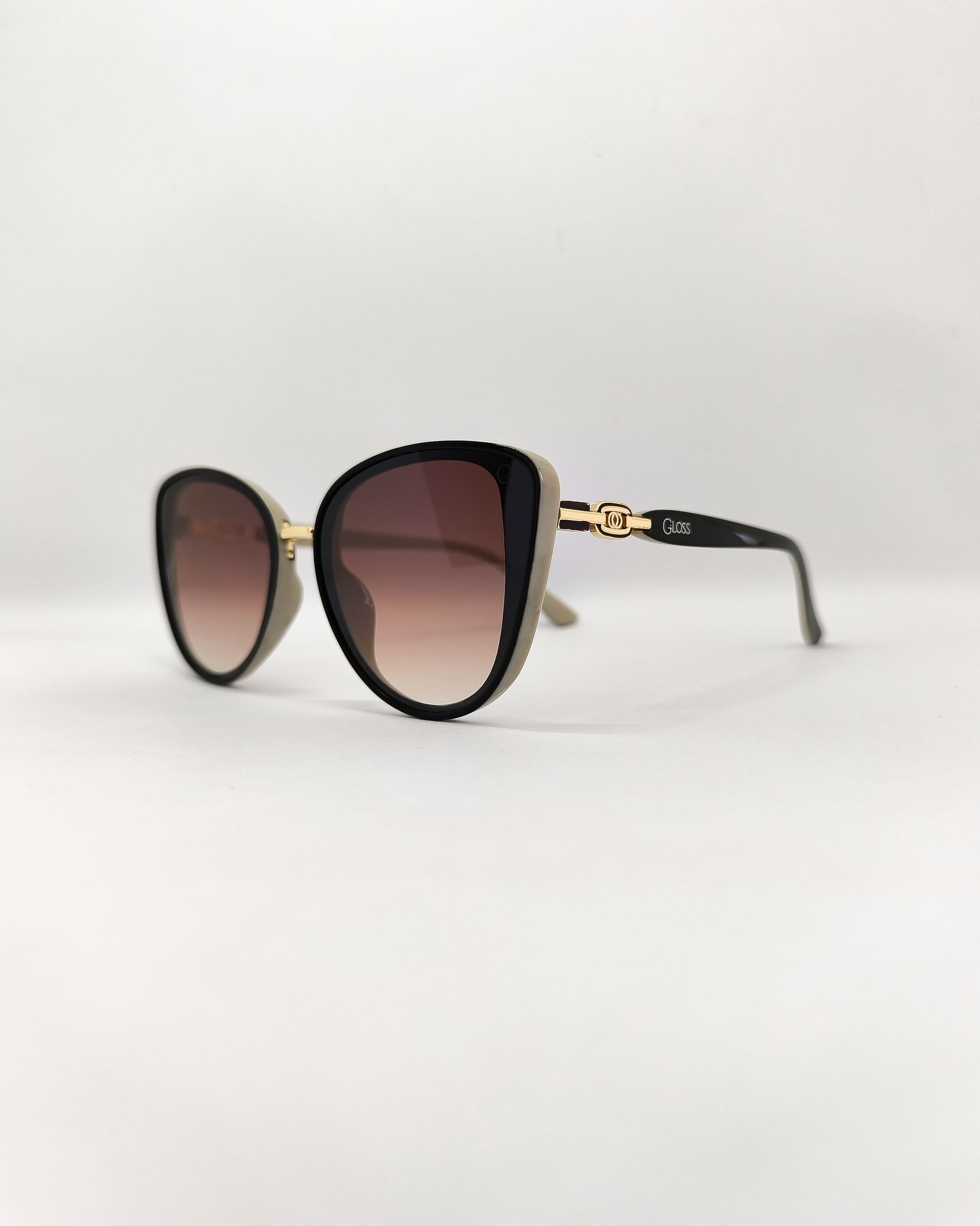 Óculos de Sol Feminino Gatinho Grande em Acetato com Lente Cosmética Degradê – Gloss