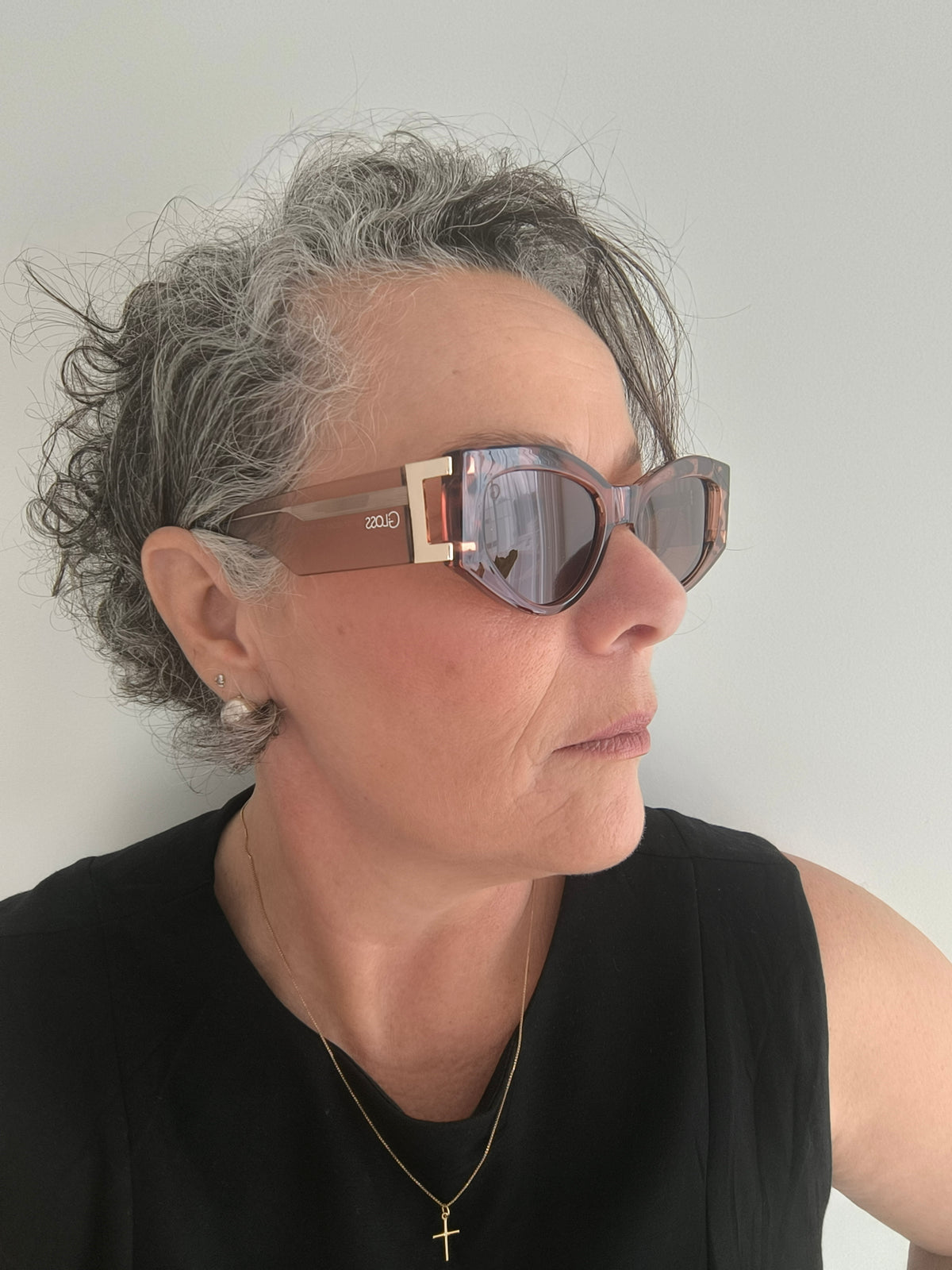 Óculos de Sol Feminino Slim Animal Print Rosé em Acetato – Elegância Moderna com Personalidade