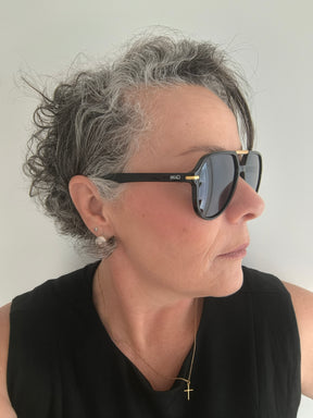 Óculos de Sol Unissex/Feminino Aviador em Acetato – Gloss