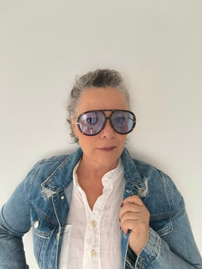 Óculos de Sol Unissex/Feminino Aviador em Acetato – Gloss