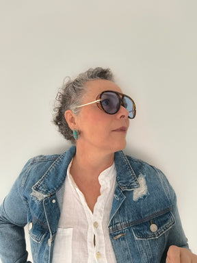 Óculos de Sol Unissex/Feminino Aviador em Acetato – Gloss