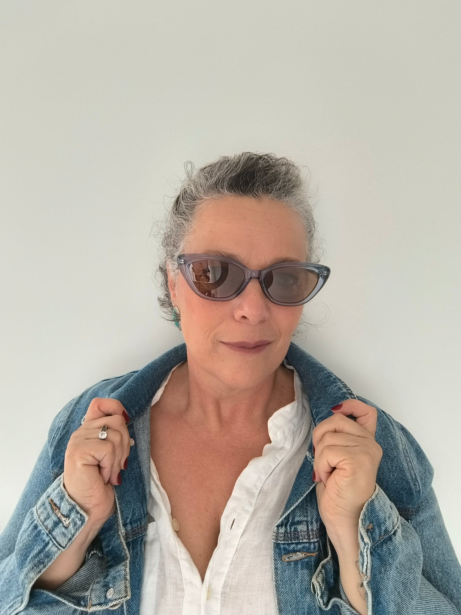 Óculos de Sol Feminino Gatinho Acetato Azul lente polarizada  – Gloss