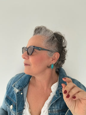 Óculos de Sol Feminino Gatinho Acetato Azul lente polarizada  – Gloss