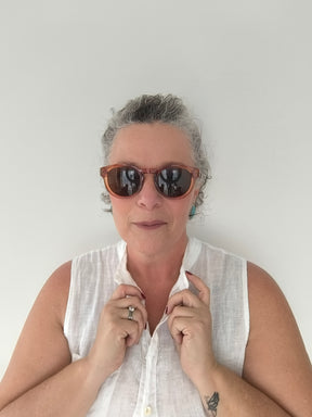 Óculos de Sol Unissex Redondo Pequeno em Acetato Polarizado – Gloss