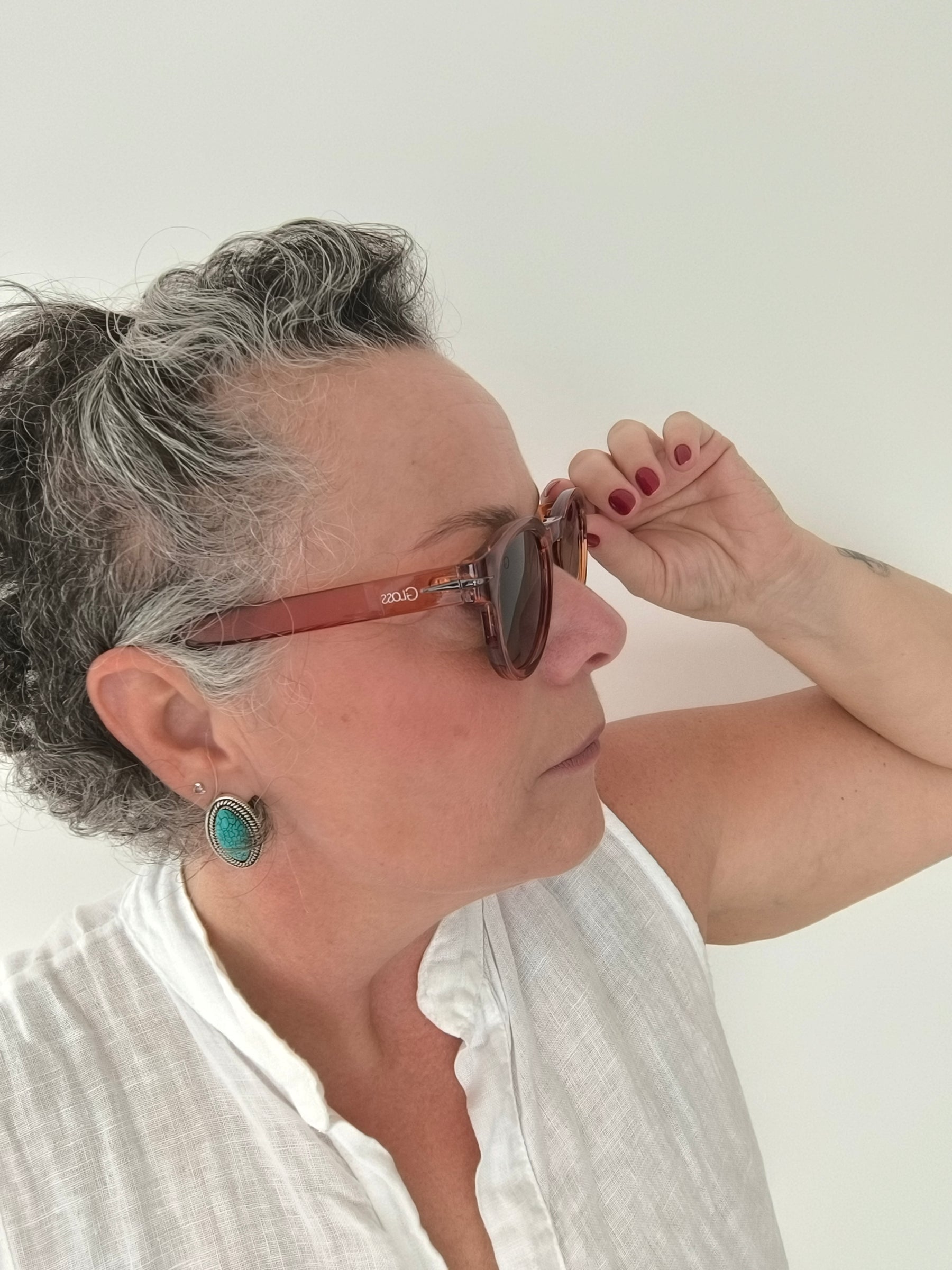 Óculos de Sol Unissex Redondo Pequeno em Acetato Polarizado – Gloss