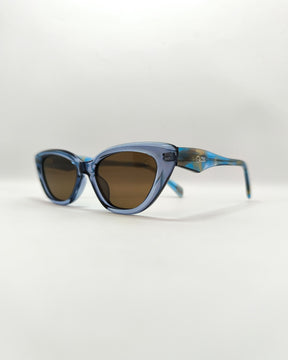 Óculos de Sol Feminino Gatinho Acetato Azul lente polarizada  – Gloss