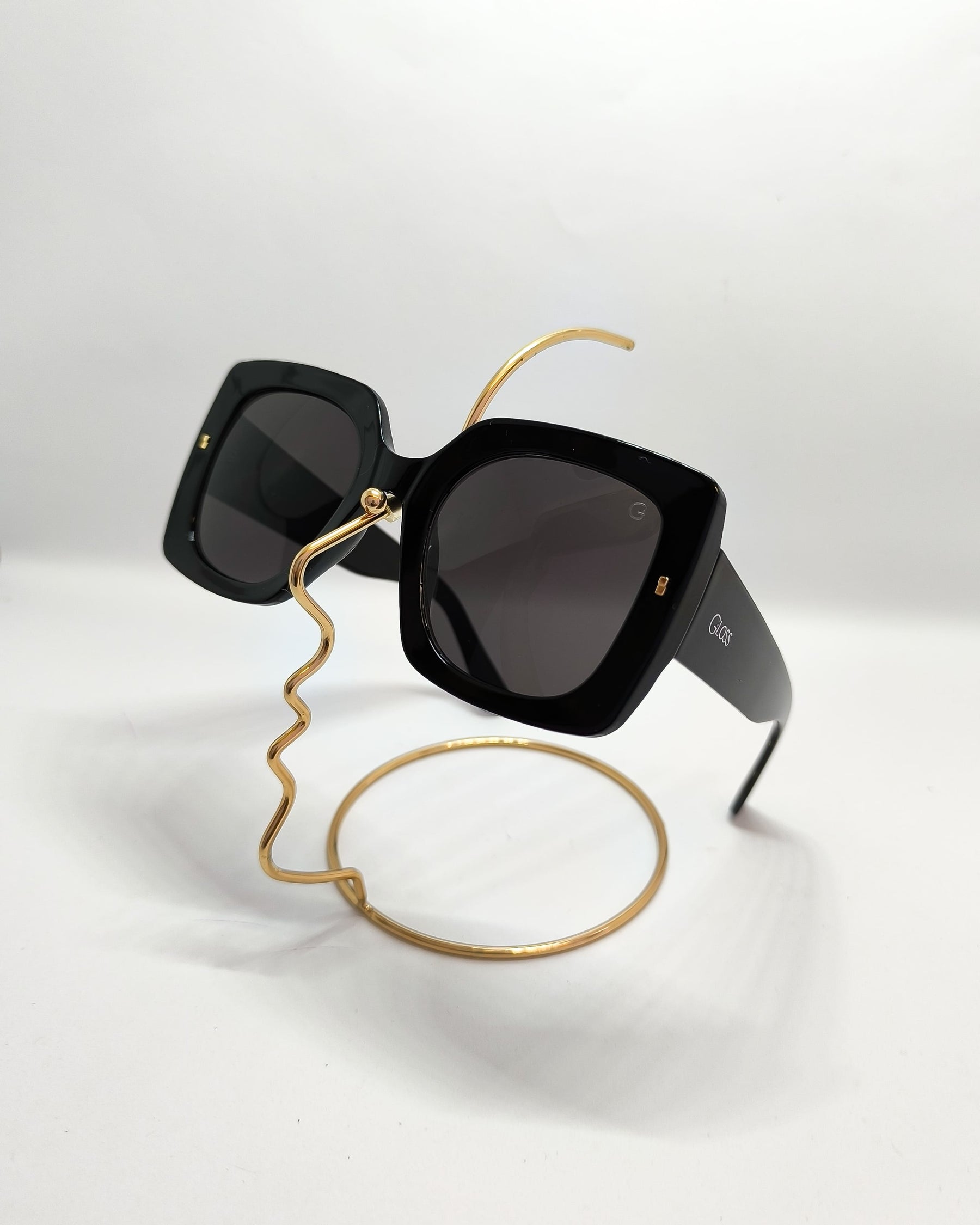 Óculos de Sol Feminino Quadrado Grande em Acetato – Gloss