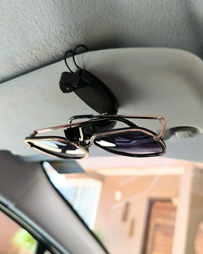 Porta Óculos de Carro Universal Clip Reforçado em ABS e Couro – Clip Car Gloss Eyevewear