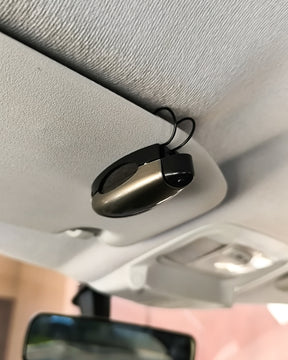 Porta Óculos de Carro Universal Clip Reforçado em ABS e Couro – Clip Car Gloss Eyevewear