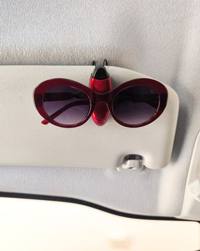 Porta Óculos de Carro Universal Clip Reforçado em ABS e Couro – Clip Car Gloss Eyevewear