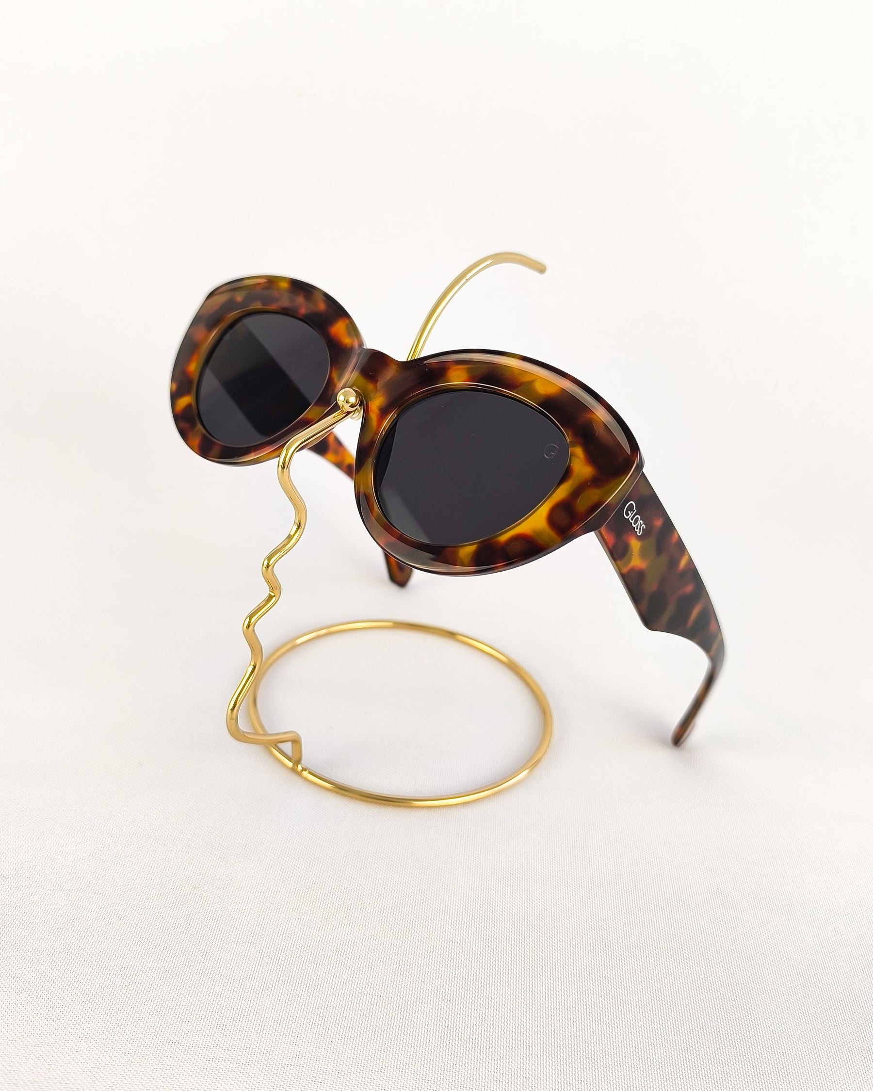 Óculos de Sol Feminino Gatinho Leila Bold em Acetato Animal Print Premium - Gloss Eyewear