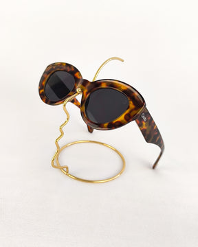 Óculos de Sol Feminino Gatinho Leila Bold em Acetato Animal Print Premium - Gloss Eyewear