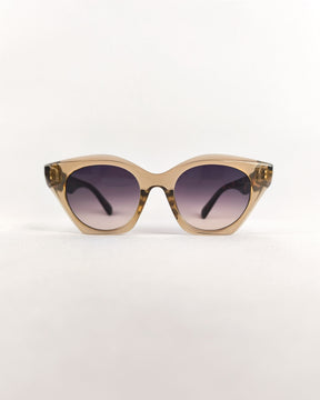 Óculos de Sol Feminino Gatinho em Acetato Translúcido Azul e Marrom Premium - Gloss Eyewear