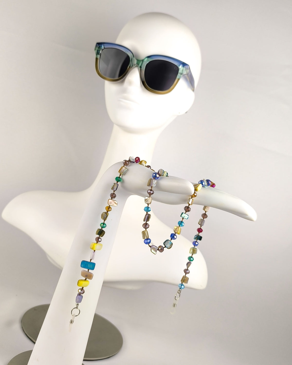 Cordinha para Óculos Unissex em Pedraria Azul Premium - Gloss Eyewear