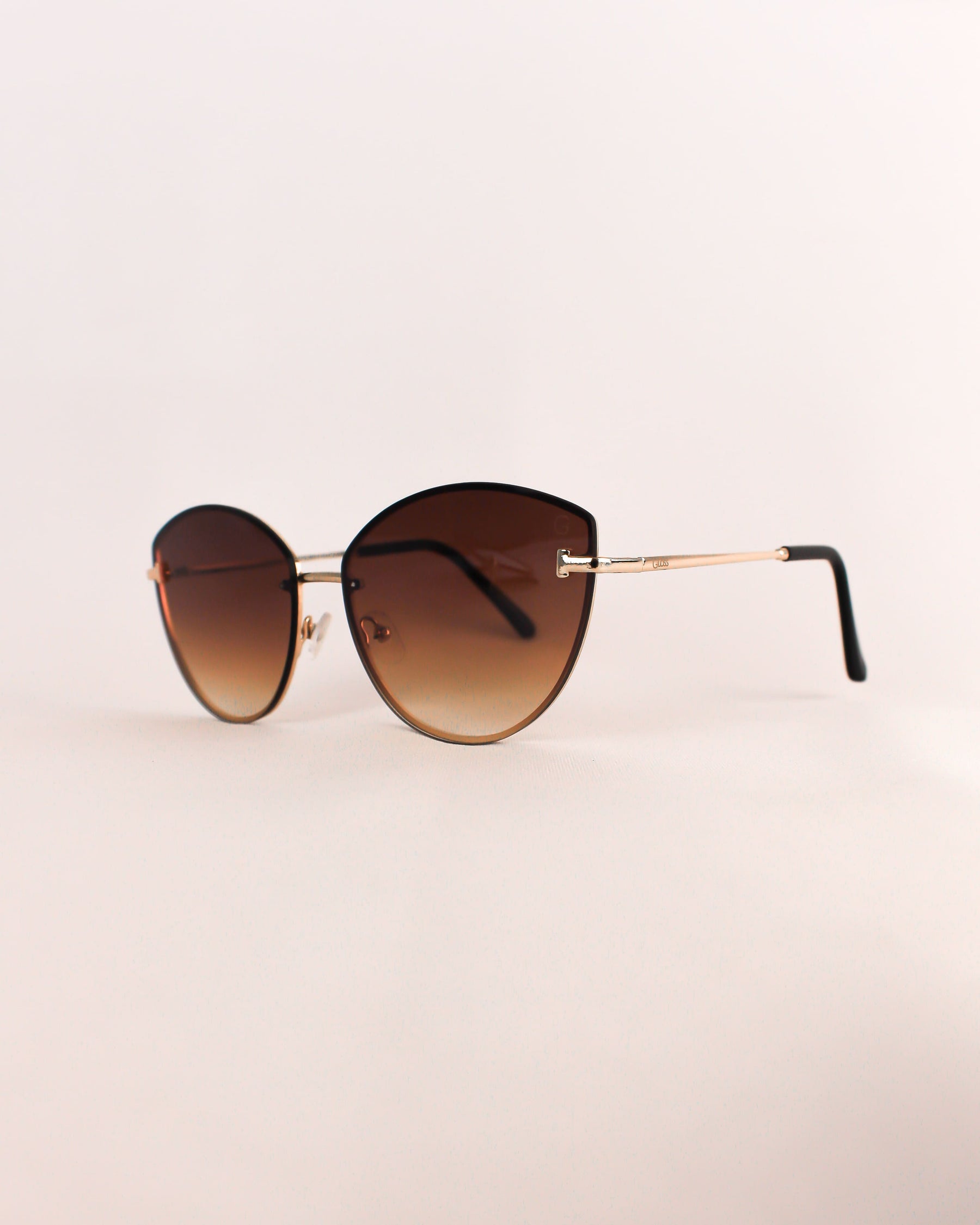 Óculos de Sol Feminino Gatinho sem Armação com Lente Marrom/ Cinza Premium - Gloss Eyewear