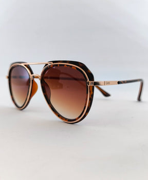 Óculos de Sol Feminino Aviador em Metal e Acetato Premium – Gloss Eyewear
